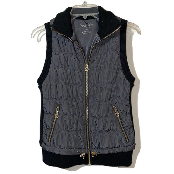 Calvin Klein Jackets & Blazers - CALVIN KLEIN PERFORMANCE Women’s S Polyester Vest Gray Black